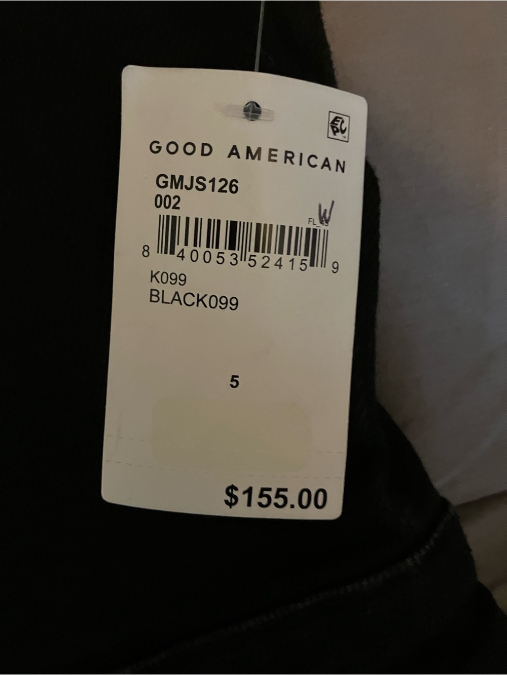 Good American Zip Up Black Denim Jumpsuit - Picture 3 of 8